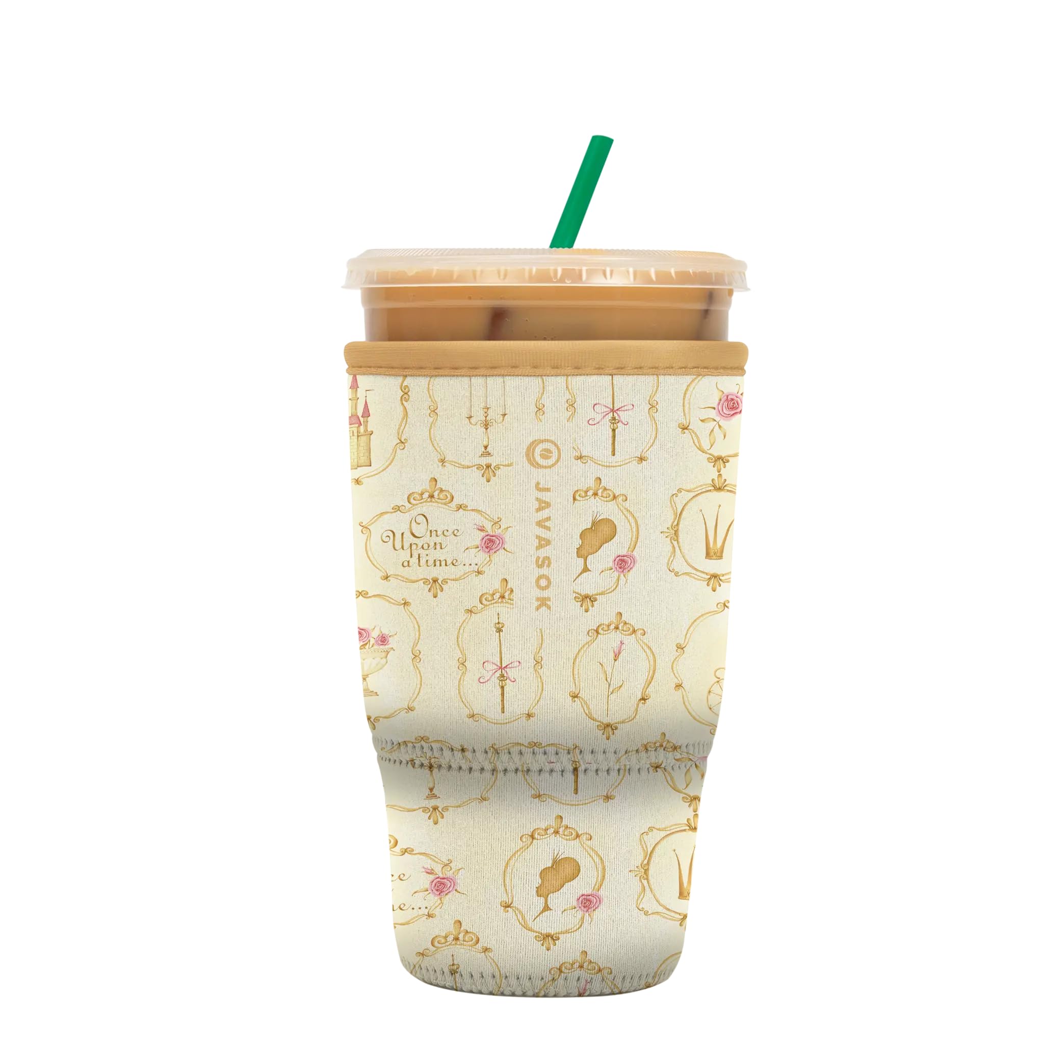 Sok It JavaSok Iced Coffee &amp; Cold Soda Insulated Neoprene Cup Sleeve (Happily Ever After, Large: 30-32oz)