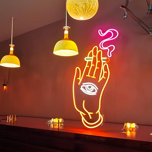 Miniatura 5 de Letrero de neón de ojo solitario para decoración de pared, luz de neón LED para bar, boda, cumpleaños, fiesta en casa, regalos de decoración