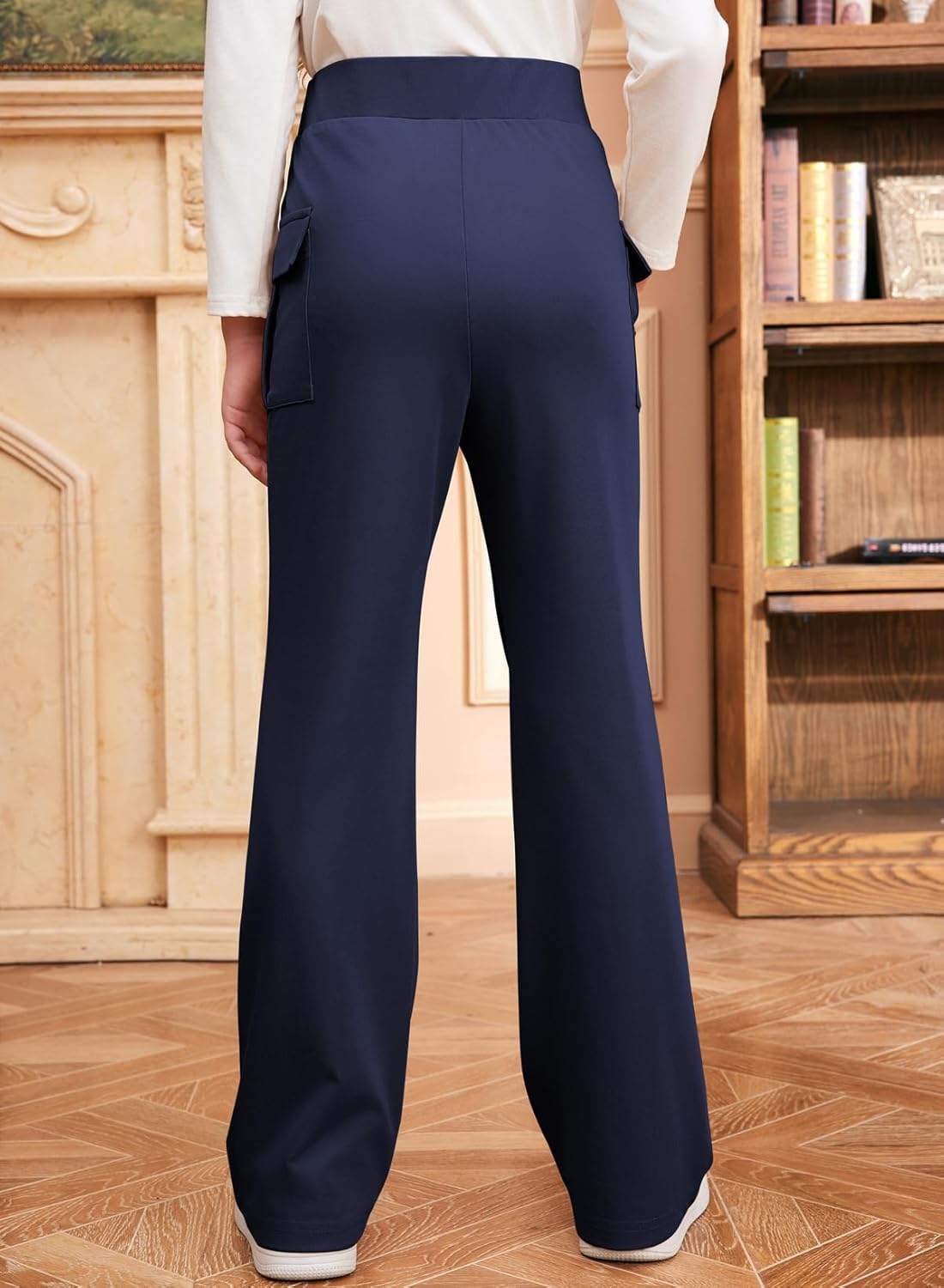 blibean Girls Uniform Pants Teen School Flare Bell Bottoms Size 6-15 Years - Image 3