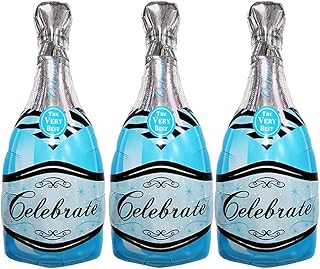Wedding Balloons Champagne Bottle Balloon Blue Bottle Balloons Wedding Party Decorations Birthday Party Balloon Anniversary Backdrop Party Decorations Supplies Favors Decor 3 Pcs