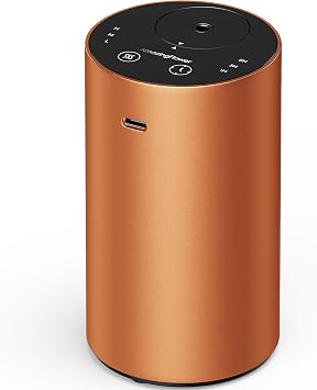 Waterless Essential Oil Diffuser, Rechargeable Car Scent Diffuser, Orange