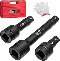 Vista 1 de Toolwiz Juego de Extensión de Dados de 1'', 4'', 6'', 10'' (3 Piezas) Acero Cr-Mo, Barra de Extensión de Transmisión de 1 Pulgada con Pasador