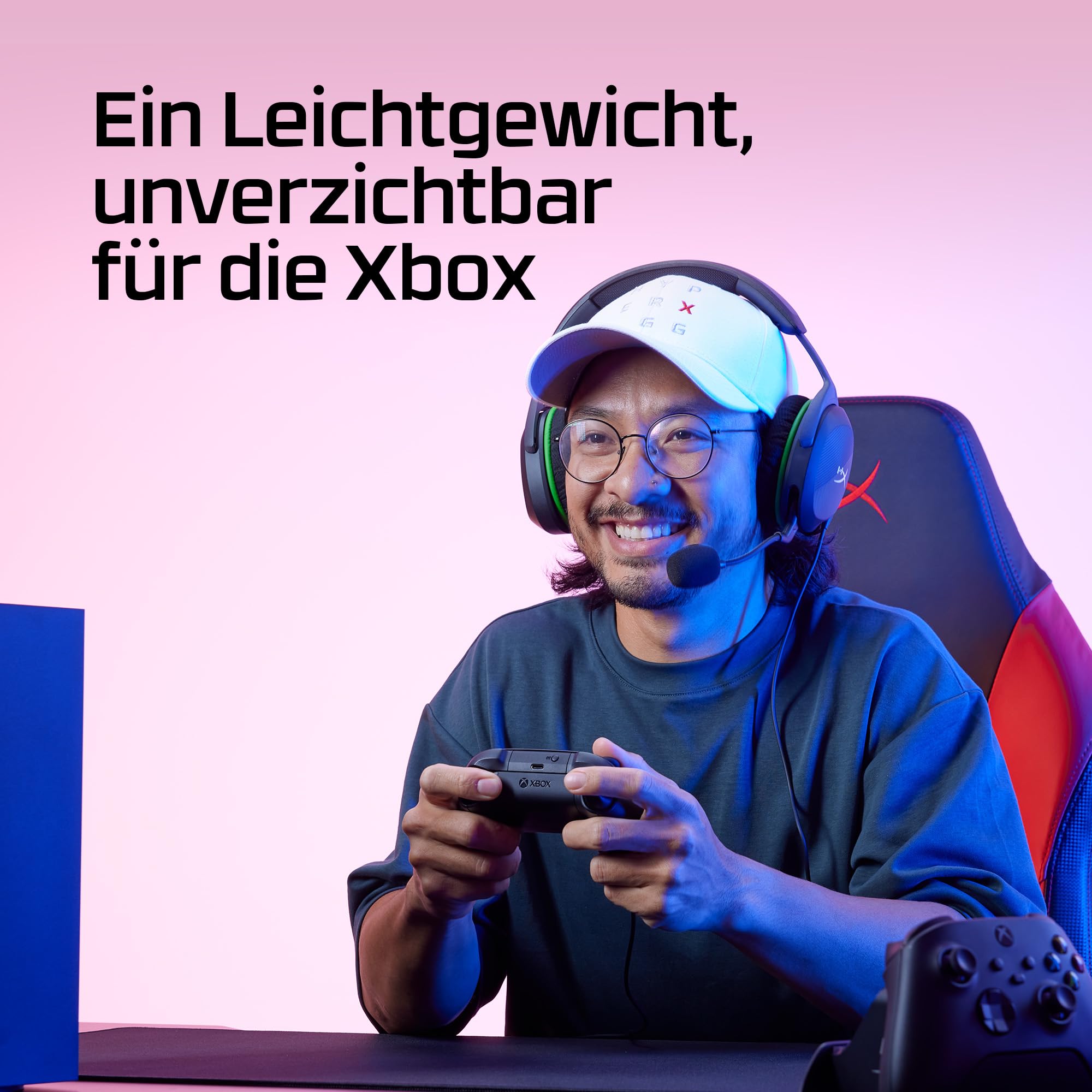 HyperX CloudX Stinger 2 Core Gaming-Headset für Xbox Series X|S & Xbox One, offiziell lizenziert, 40-mm-Treiber, Mikrofon mit Geräuschunterdrückung, Over-Ear, 3,5 mm Klinke, Schwarz