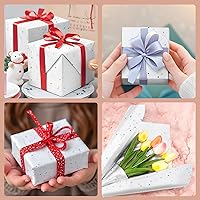 Vista 5 de Papel de seda blanco con purpurina para bolsas de regalo, 36 hojas de 14 x 20 pulgadas, papel de regalo reciclable para bodas, cumpleaños