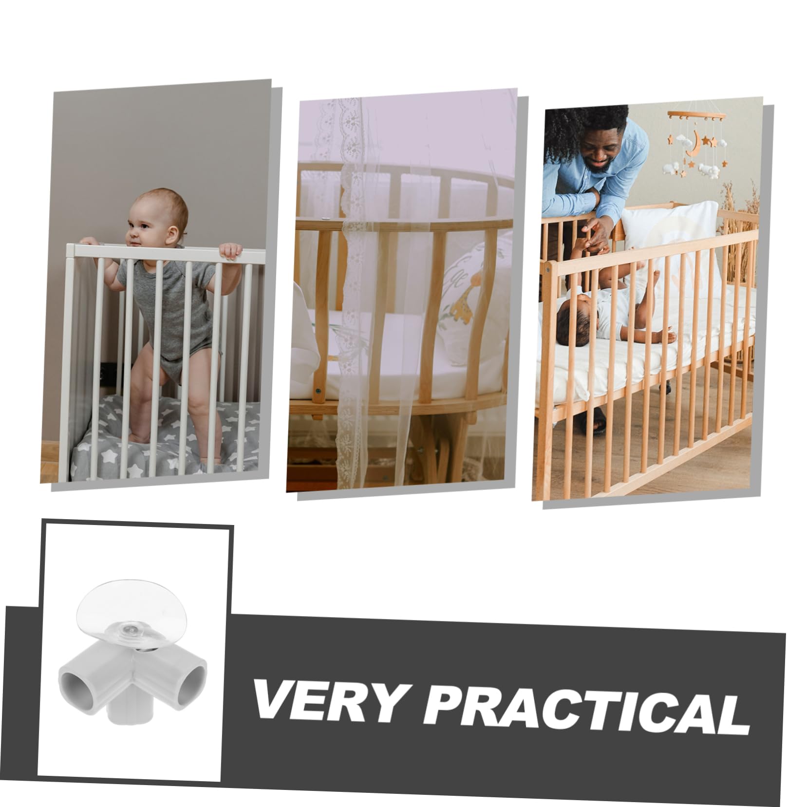 Baby Playpen Connectors 3-Way | Replacement Parts For Play Yard Assembly & Stability