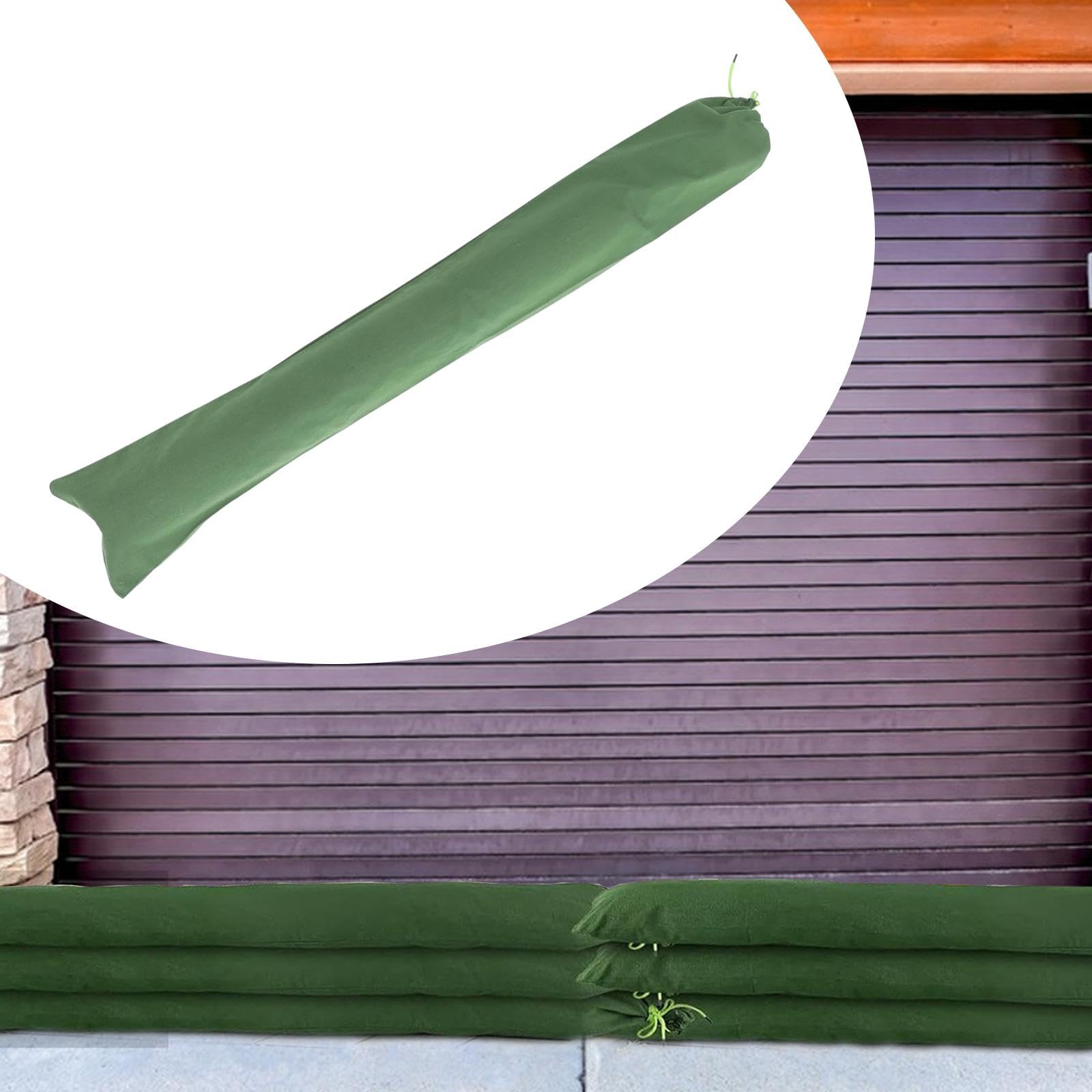 Baoblaze Barriera Anti Inondazione con Sacchi Senza Sabbia E Materiale Silicone Resistente con Fascia Elastica per Sigillatura Sicura Adatta a Garage E Passagg