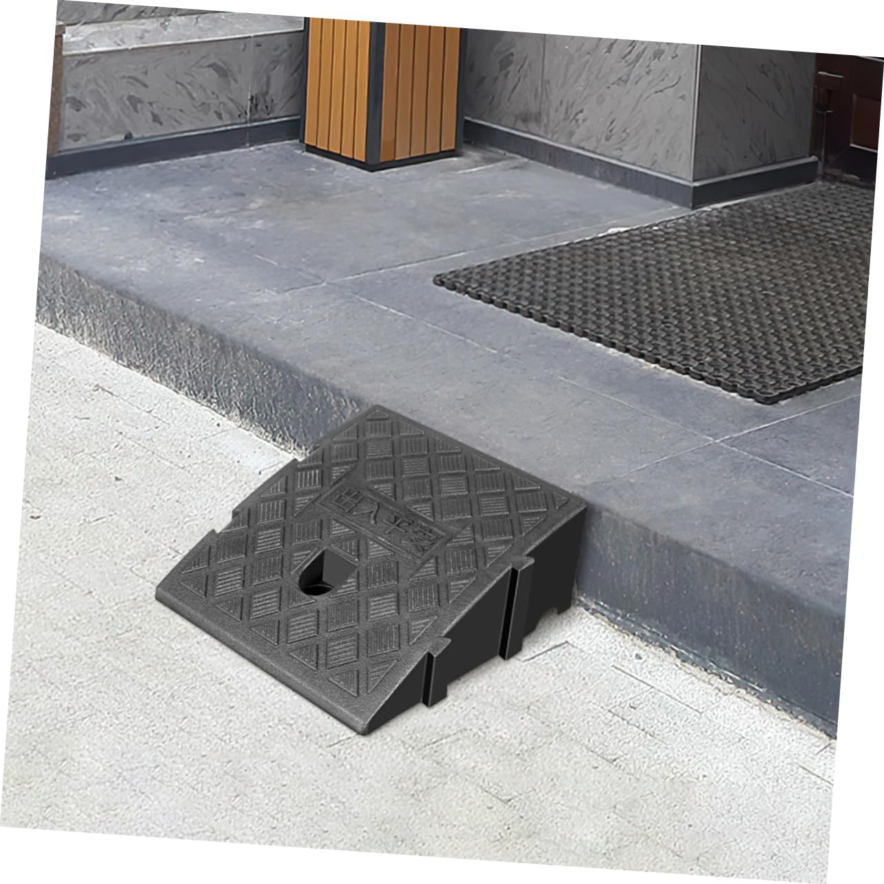 2pcs Lightweight Portable Ramp for Cars Bikes and Wheelchairs Easy to Install Multi Functional Driveway and Steps Ramp Versatile Design for Home Use