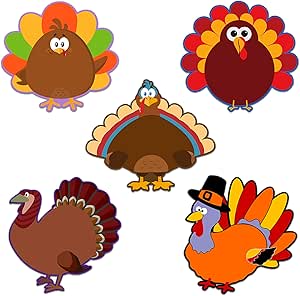 Thanksgiving Coloring Paper Hats - 24pcs Turkey Pumpkin Crowns