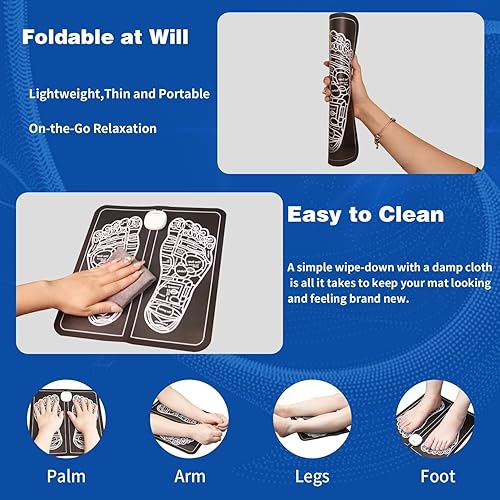Miniatura 6 de EMS - Masajeador de pies para neuropatía, masajeador de pies para alivio del dolor plantar, mejorar la circulación, relajación muscular, almohadilla