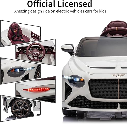 Miniatura 3 de YKUNIR Coche eléctrico de 12 V con batería de 12 V, 4 ruedas eléctricas, mini auto para niños de 1, 2, 3, 4, 5, 6, 7-8, para conducir vehículos con