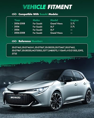 Miniatura 6 de SCITOO Motor de arranque MOT3005 5735N para Mercury para Mariner fuera de borda Marine 65 80 90 115 140 150 175 Hp ‎12 voltios CCW Piñón de 10