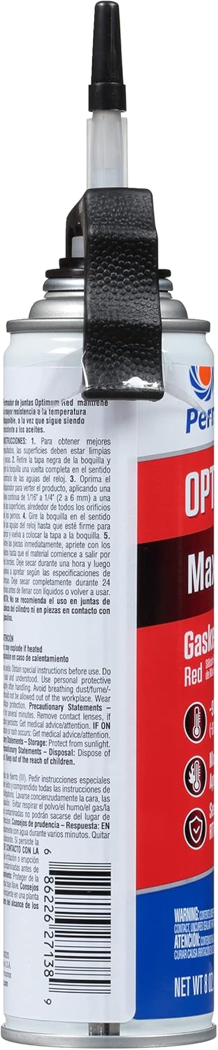 Permatex 27138 Optimum Red High Temperature Gasket Maker, 9.5 oz