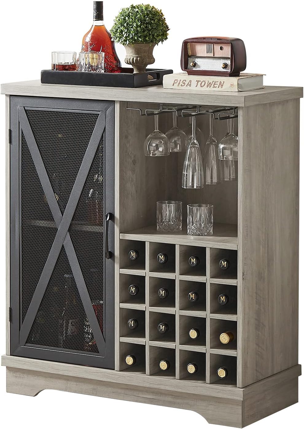 Yoodfo Wine Farmhouse Wine Bar Sideboard