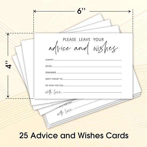 Miniatura 7 de WwongxianB Juego de 25 tarjetas de consejos y deseos de flores silvestres  Libro de visitas de palabras de sabiduría para recién casados, despedidas