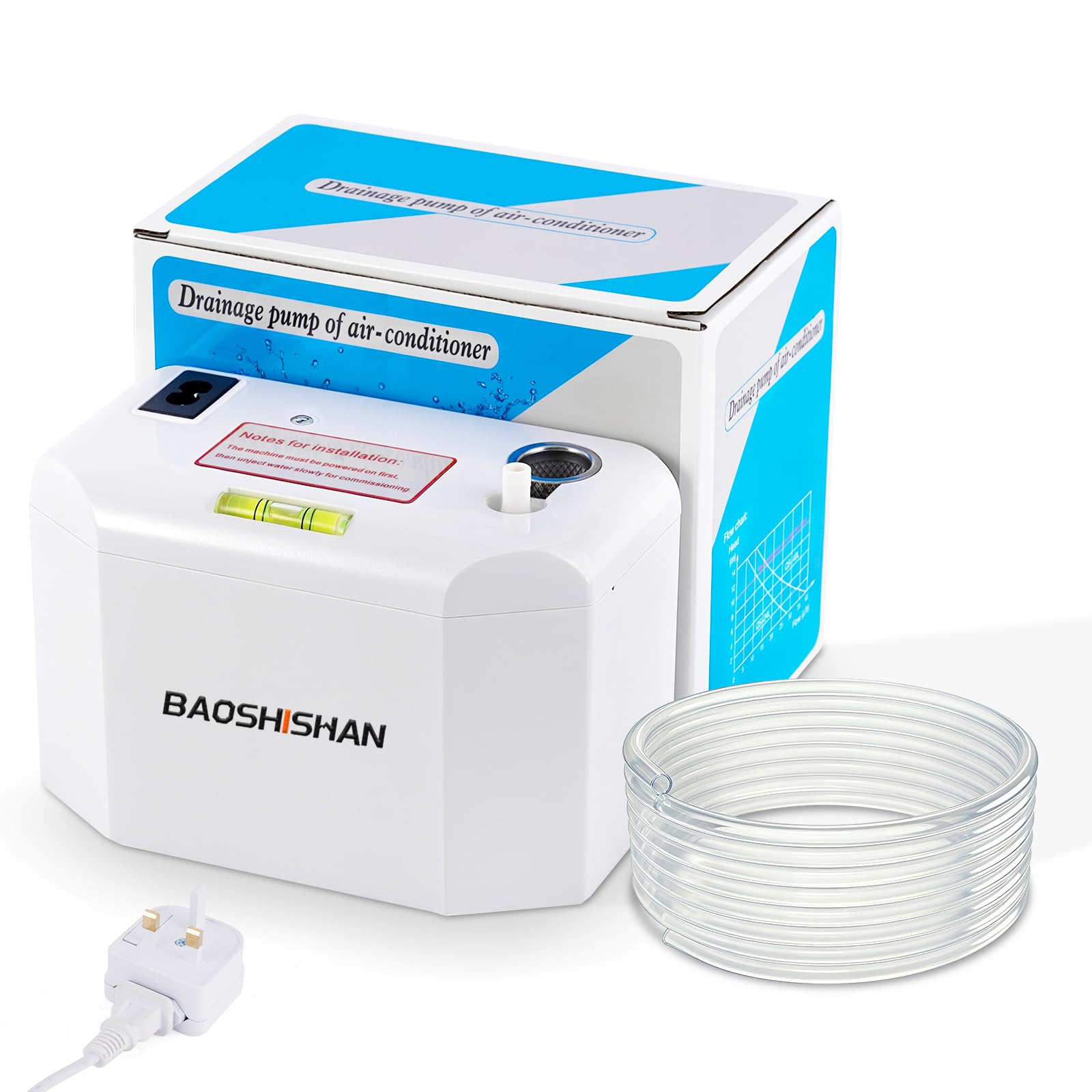 BAOSHISHAN Condensate Pump 24L/H Condensate Lifting System with Overflow Alarm,5M Hose,200ML Water Reservoir,Condensation Pump for 7KW Power Air Conditioning Systems