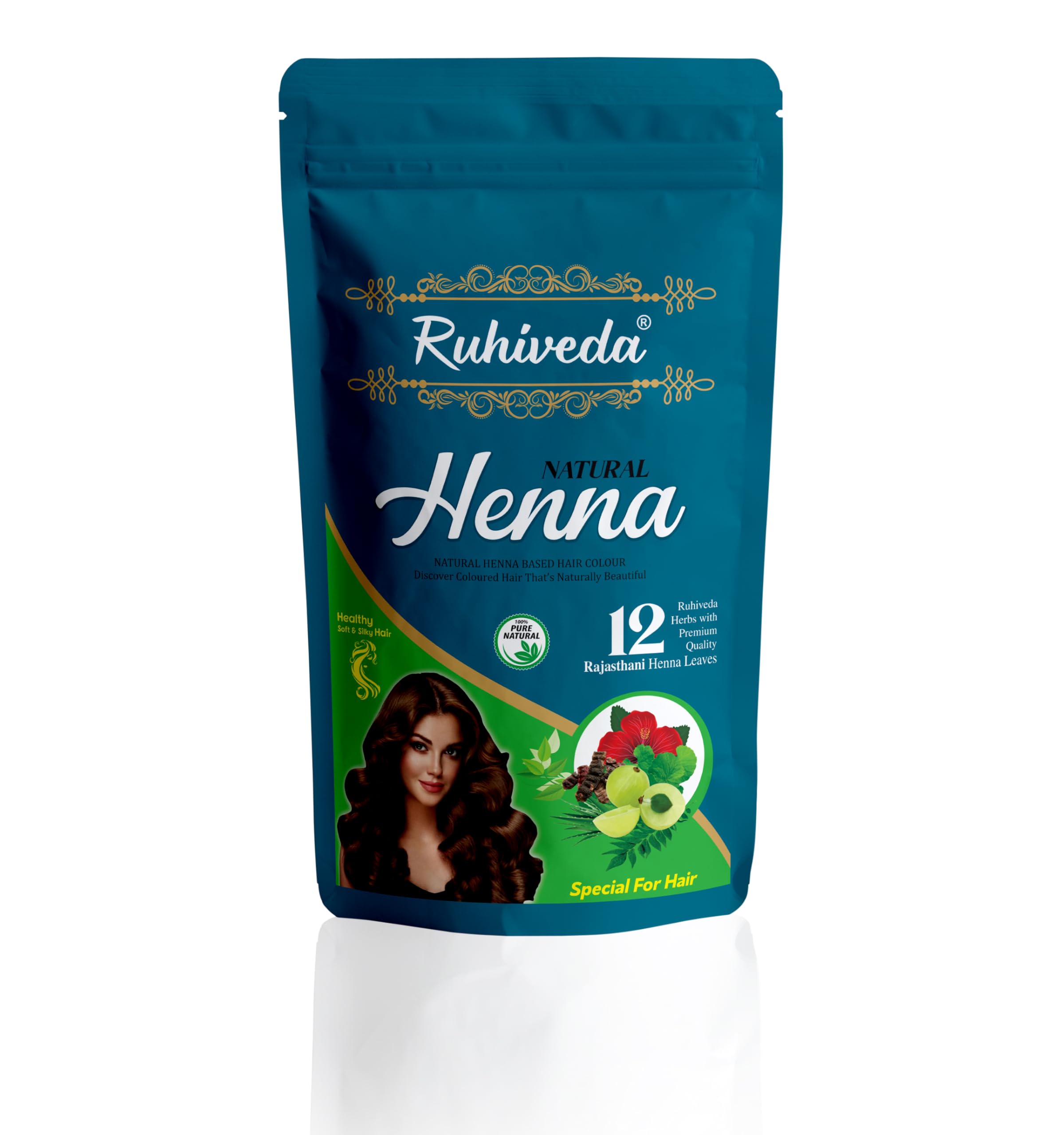 Ruhiveda Herbal Henna 150gm – Natural Hair Color & Conditioner-image-34
