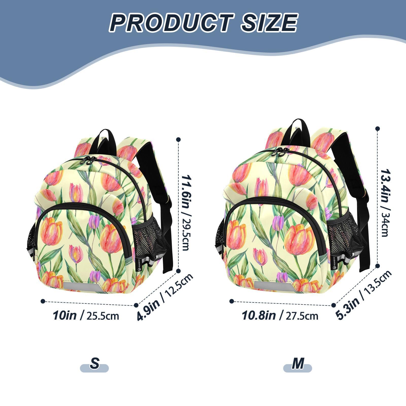 Watercolor Leaves Yellow Toddler Harness Backpack for Boys Girls 3-6 Years Kids Backpack with Anti Lost Safety Leash Baby Harness Bookbag for Preschool Walking Travel
