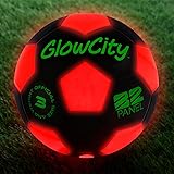 GlowCity Glow in The Dark Soccer Ball - Sizes 3, 4, 5 for Kids, Teens & Adults - Light Up Soccer...