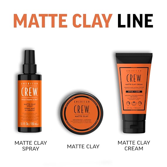 American Crew Men's Matte Clay Cream, Medium Hold & Matte Finish, 5 fl oz