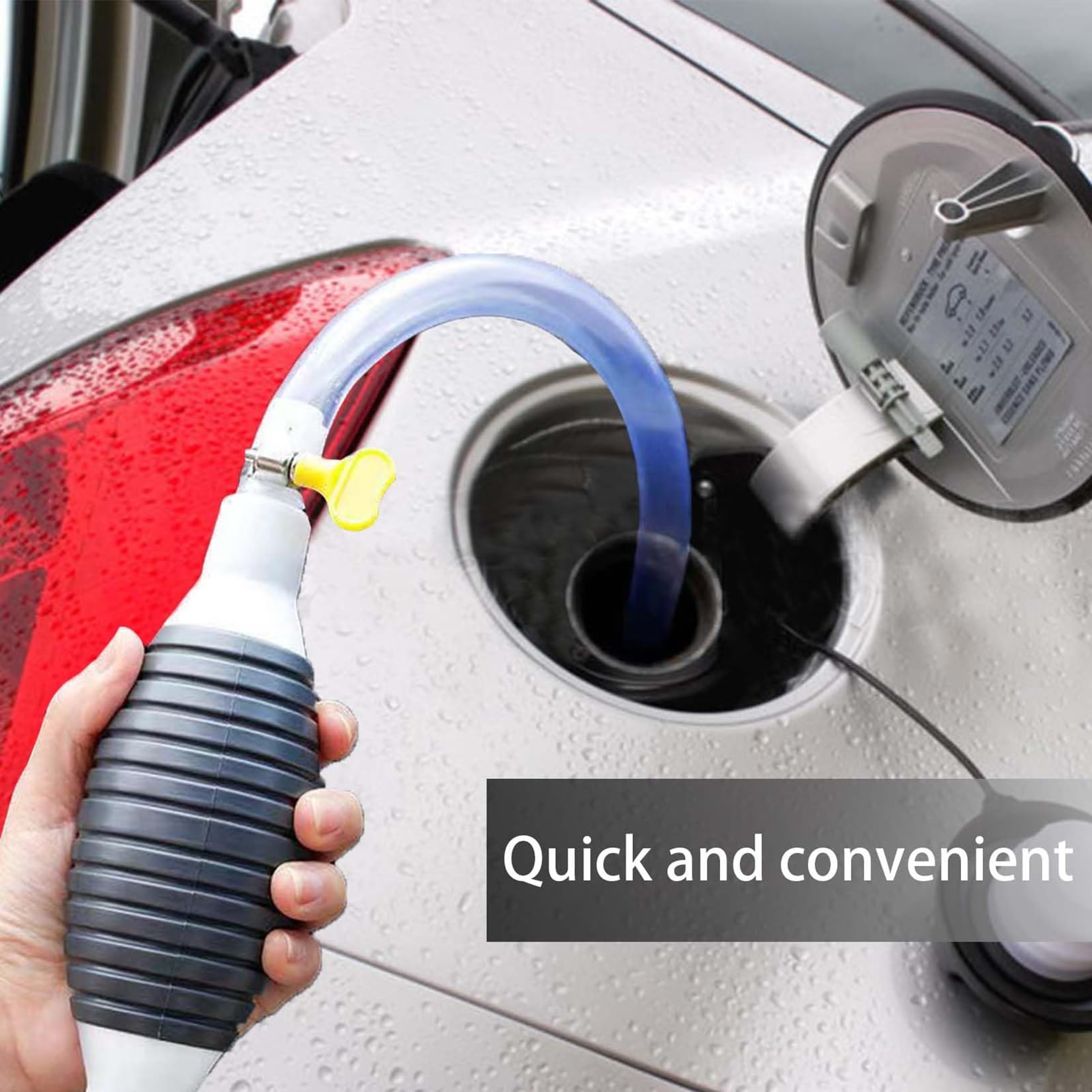 Siphon Pump For Gasoline, Gas Siphon Pump For Gasoline, Portable Widely Use Hand Fuel Pump, Liquid Sucker Hand Pump With Pvc Hoses(3.3ft)