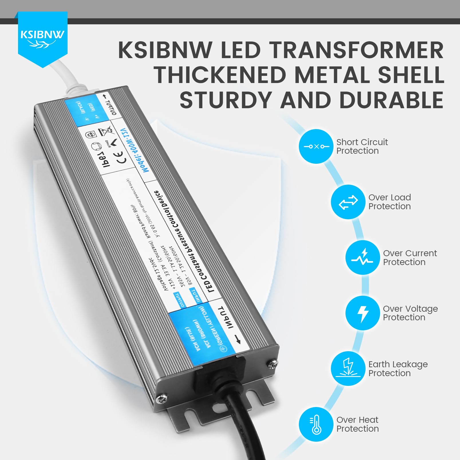 SUCIKORIO LED Transformator 24V 400W Waterdicht IP67 AC 230V Naar DC 24V 16,6A Ultradunne Constante Spanning LED Driver Voeding Schakelbare Laagspanningstransformator Voor LEDs Strip, Buitengebruik