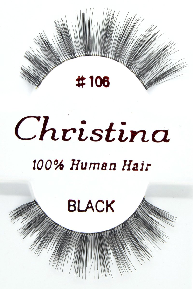 12 packs #106 Christina 100% Human Hair Fake Eyelashes