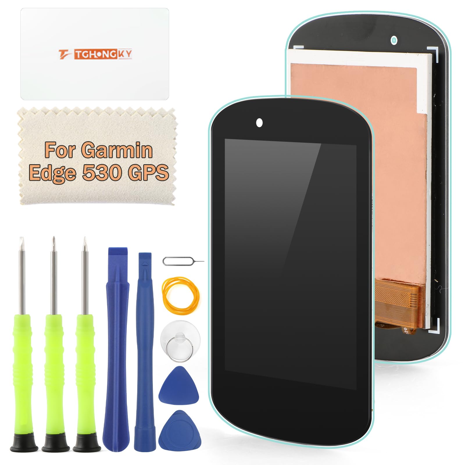 Schermo per Garmin Edge 530 GPS Display Digitalizzatore Touch Screen LCD per Garmin Edge 530 Schermo LCD Display + Kit di Riparazione YY