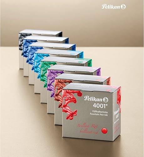 Miniatura 7 de Pelikan Tinta embotellada para lapiceras estilográficas 41 unidades color rojo vibrante 3 ml 1 cada uno 3136