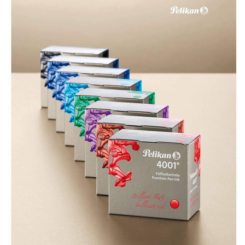 Pelikan 4001 万年筆と Blueインクセット Pelikanブルーブラック 現行インク・旧インク比較【万年筆インク