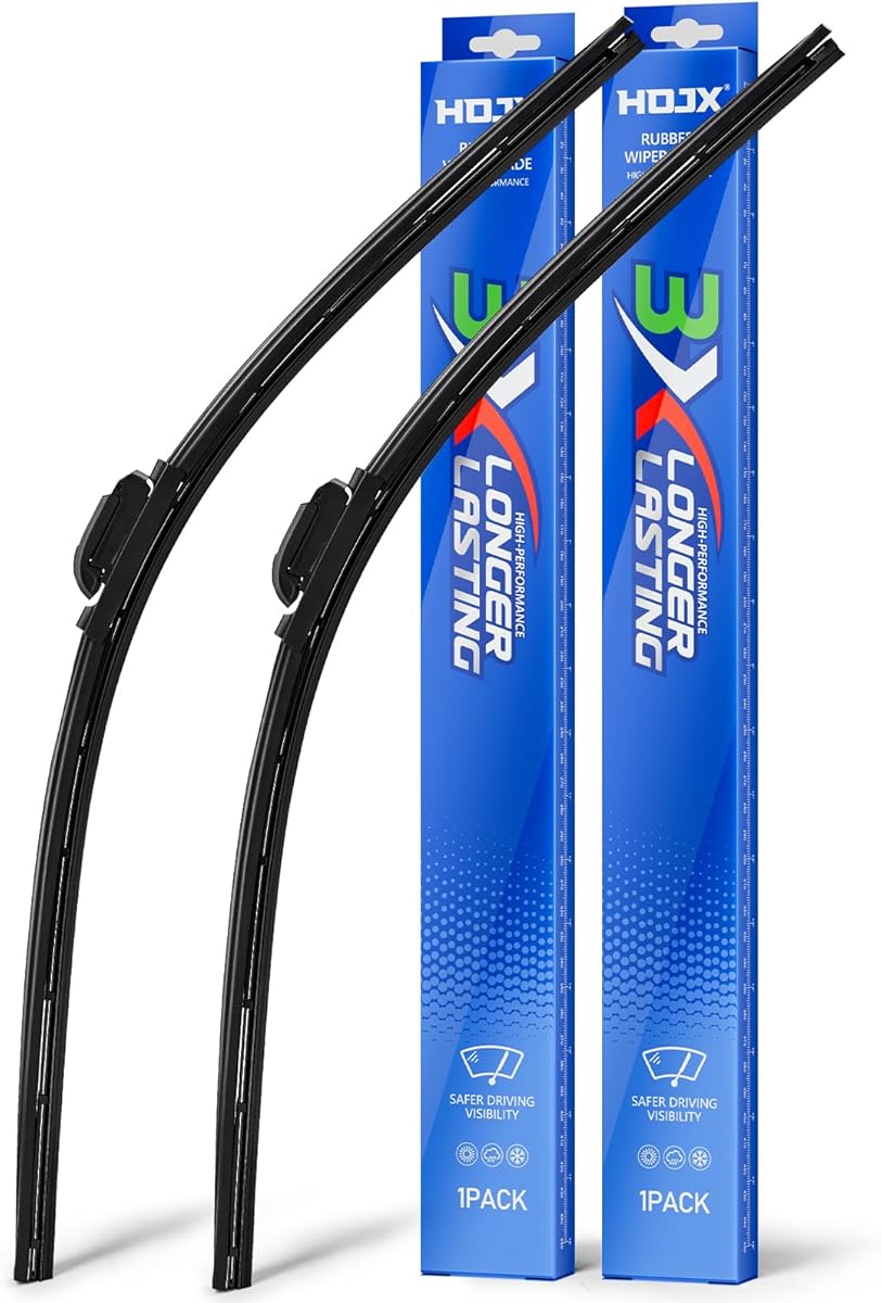 Quiet Front Windshield Wiper Blades 26 inch and 20 inch Set of 2, OEM Quality All-Season Windshield Wipers,U&J-Hook for My Car/Automotive Replacement, Easy to Install OEM Replacement Parts