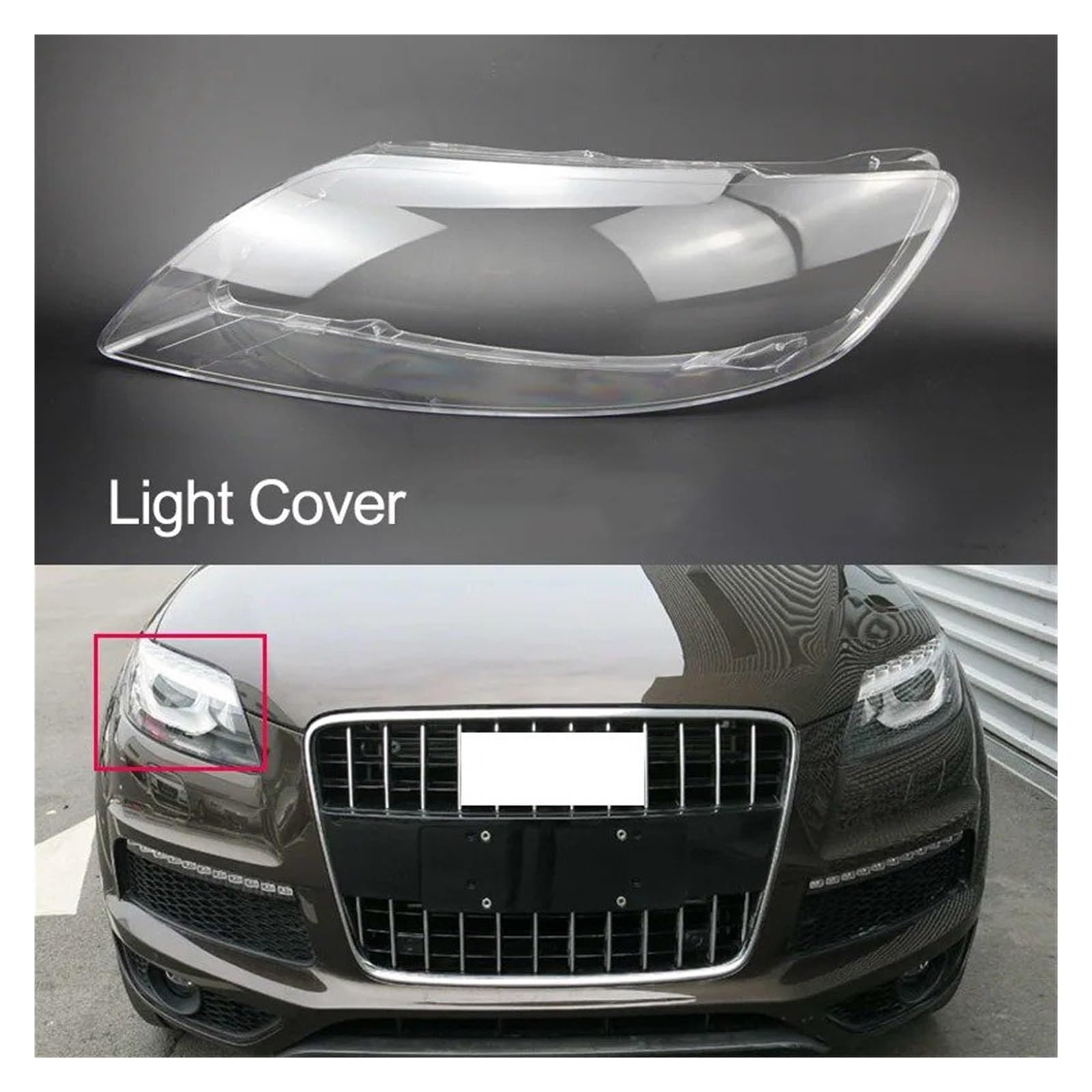 Copriobiettivo Faro Per Q7 2006-2015, coprifaro per auto, coprifaro anteriore, coprifaro automatico Lenti Fari Anteriori(Left and Right)