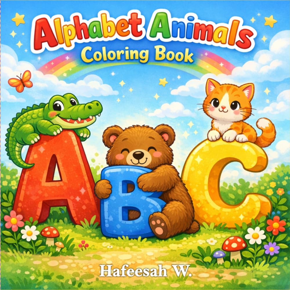 Alphabet Animals Coloring Book: A Fun A–Z Animal Coloring Book for Kids to Learn Letters and Enjoy Creative Coloring