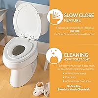 Vista 12 de Mayfair NextStep2 Toilet Seat with Built-In Potty Training Seat, Slow-Close, Removable that will Never Loosen, Round, White Blanco