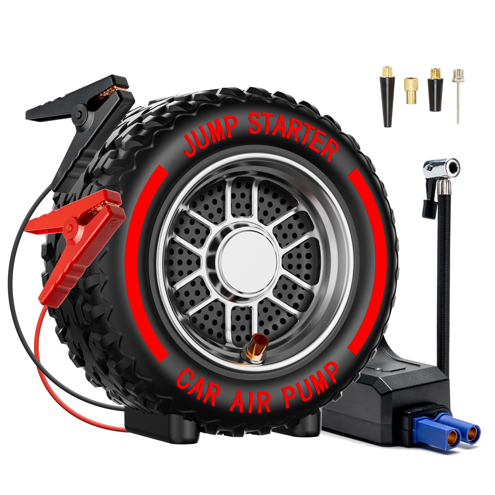 Jump Starter with Air Compressor 5000A 150PSI Car Battery Jump Starter All Gas 9 0L Diesel 12V Jump