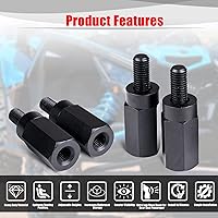 Vista 5 de Goldfire 4 elevadores de asiento de 1.5 pulgadas para Maverick X3, color negro, apto para Can-Am Maverick X3 todos los años, asiento de pasajero