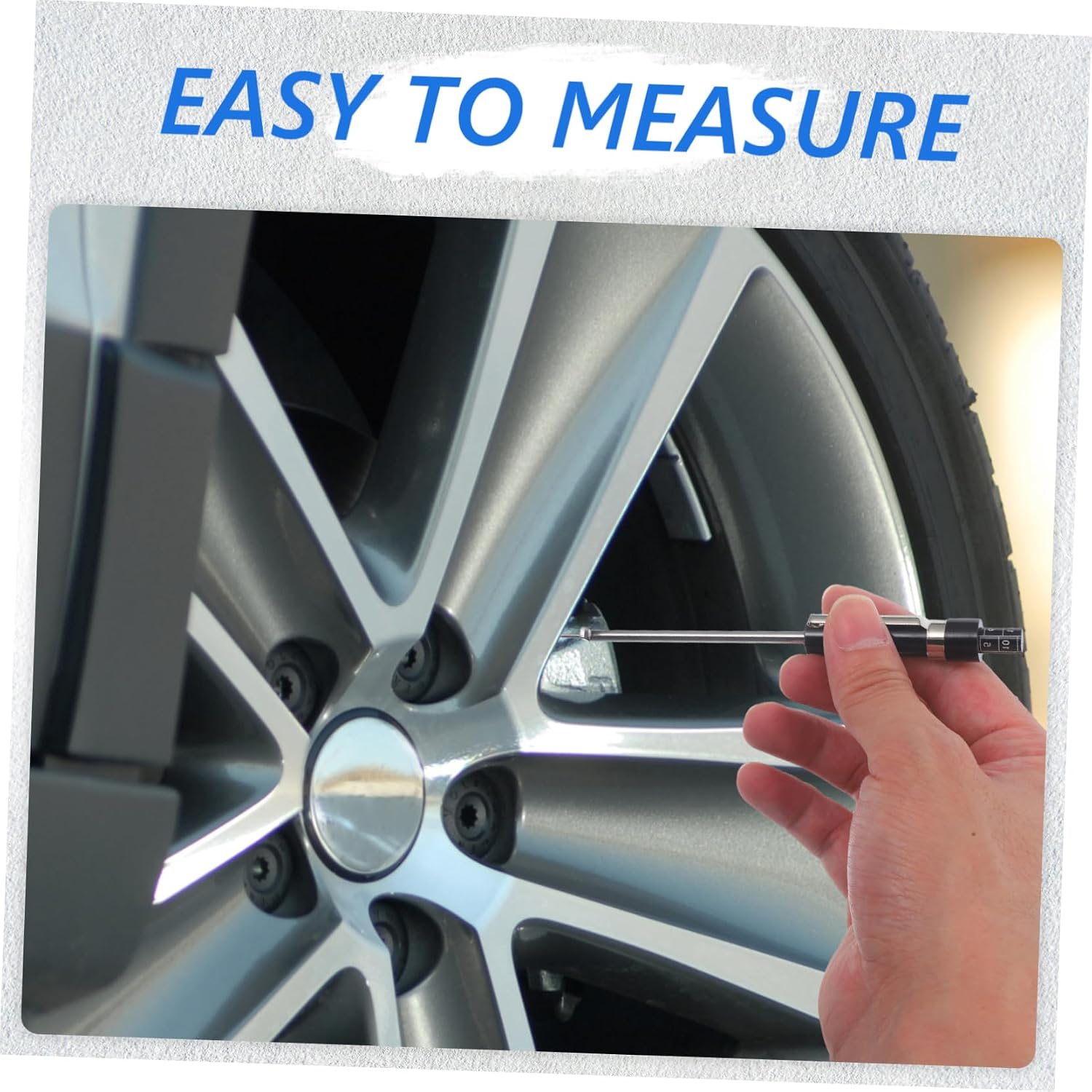MAGICLULU Brake Pad Measuring Tool High Precision Gauge for Accurate Brake Pad Wear Assessment Easy Measurement Design Compatible with Various Brake Pads Essential Vehicle Safety Tool