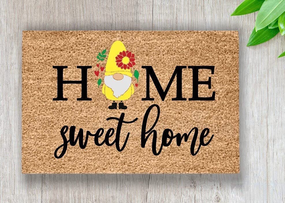 Home Sweet Home Doormats,Gnomes Doormats,Spring Doormats,Summer Doormats,Non Slip Floor Mat for Home Bathroom Kitchen Entrance 36X24 Inch