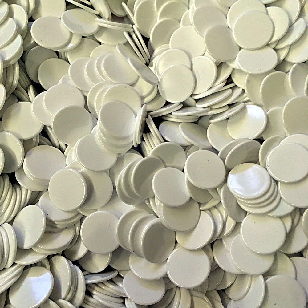 Plastic Counters - 22mm diameter x 100 (White)