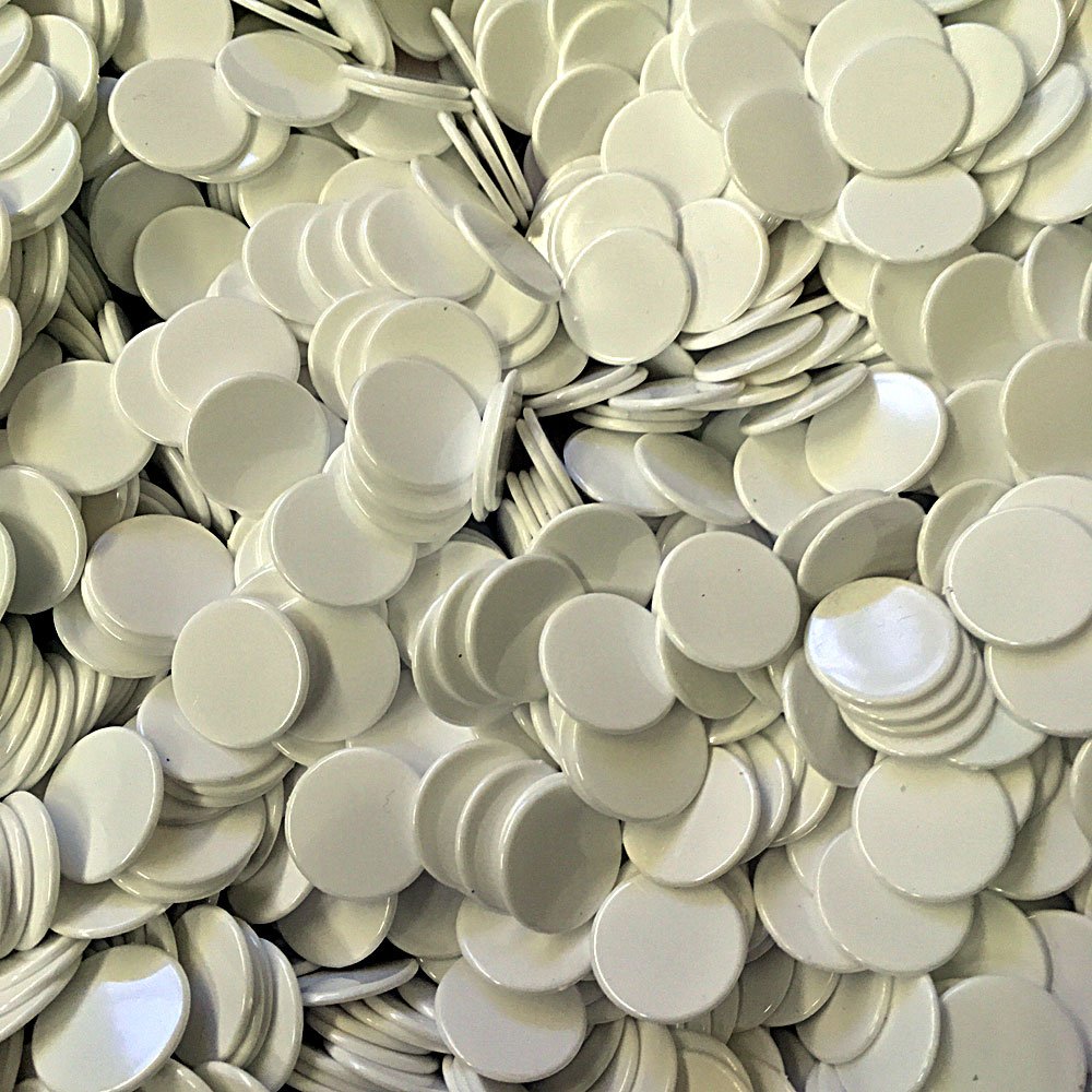 Plastic Counters - 22mm diameter x 100 (White)