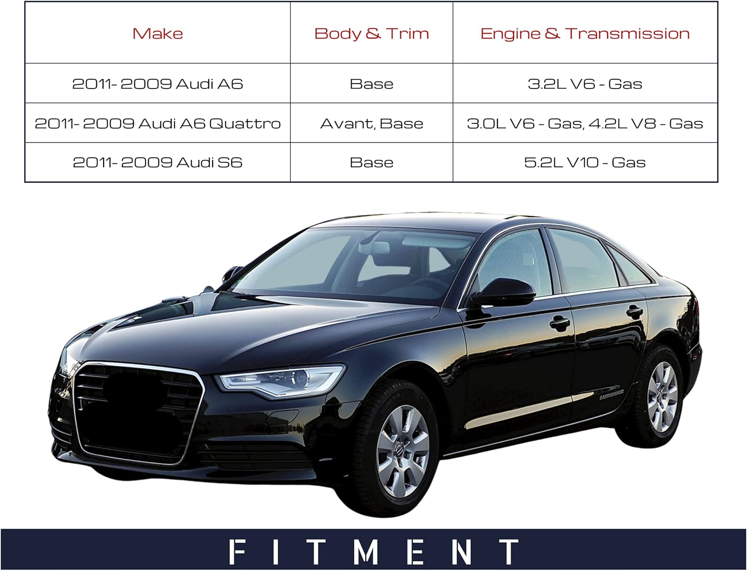 Spieg Driver Side Mirror for 2009-2011 Audi A6 Quattro S6 Power Adjustment Heated Glass Manual Folding Turn Signal Light Painted 6 Pins Left