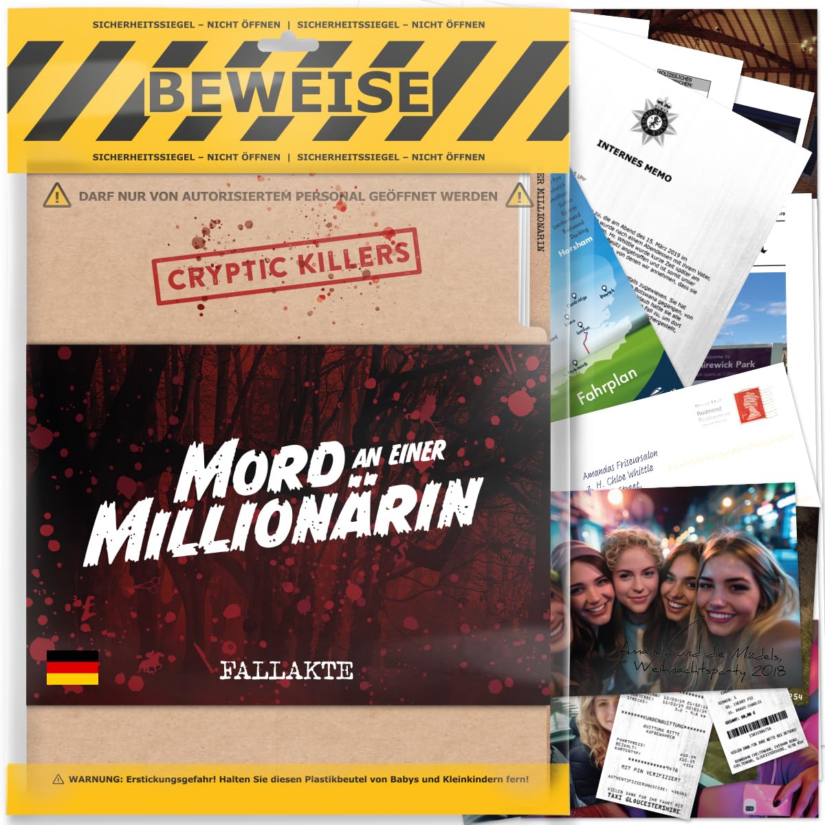 Juego de detectives - Caso frío - Resolver asesinato - Juego de crimen para adultos - Resolver casos criminales - Asesinato de un millonario Cryptic Killers