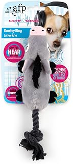ALL FOR PAWS Ultrasonic Silent Squeaker Dog Toy, Quiet Puppy Toy Comfort Plush Toy Dog Cuddle Toys, Squeakerless Dog Toy with Cute Animal Designs, Ideal for Home and Office