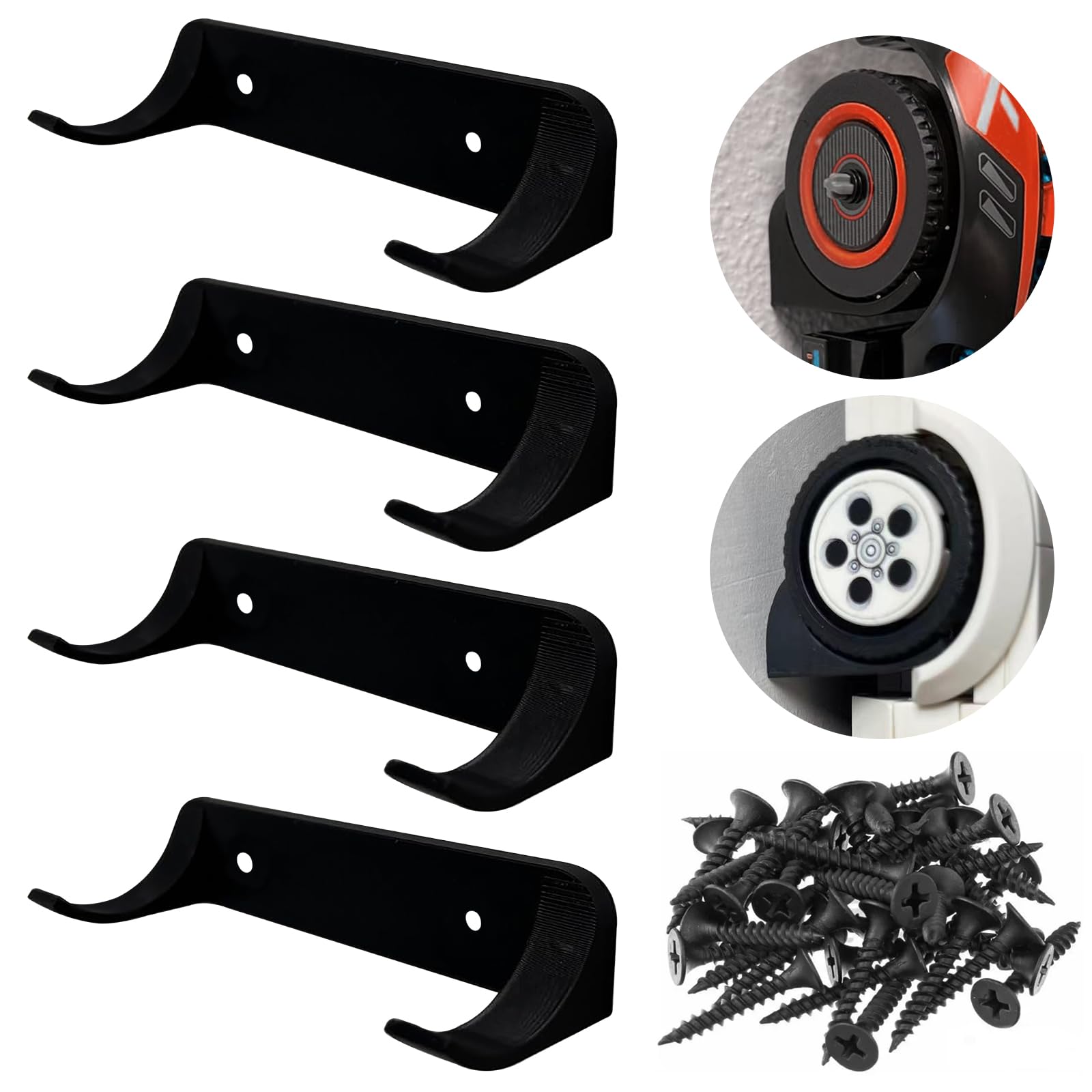 4 PCS Car Wall Mount Vertical Car Display Wall Mount Compatible with Speed Champion Series car Models Showcase Your Collection with Sturdy Wall Mount Ideal for Car Enthusiasts, Black