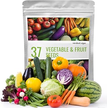 37 Varieties Vegetable Seeds Kit, 20000+ Non-GMO USA Sourced Heirloom Seeds