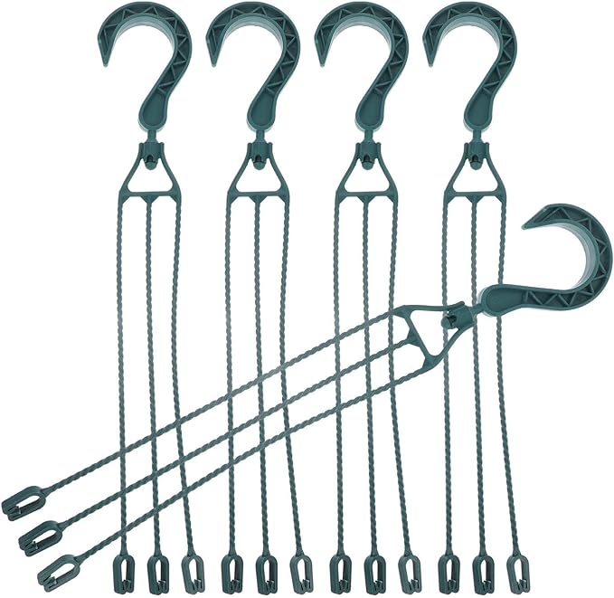 Yardwe 5PCS Plastic Hanging Chains for Planters, 360° Rotatable Hanging