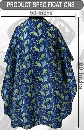 Miniatura 2 de Profesional Impermeable Peluquería Cabo Corte De Peluquería Salón De Peluquería Con Cierre A Presión Rayas, Azul