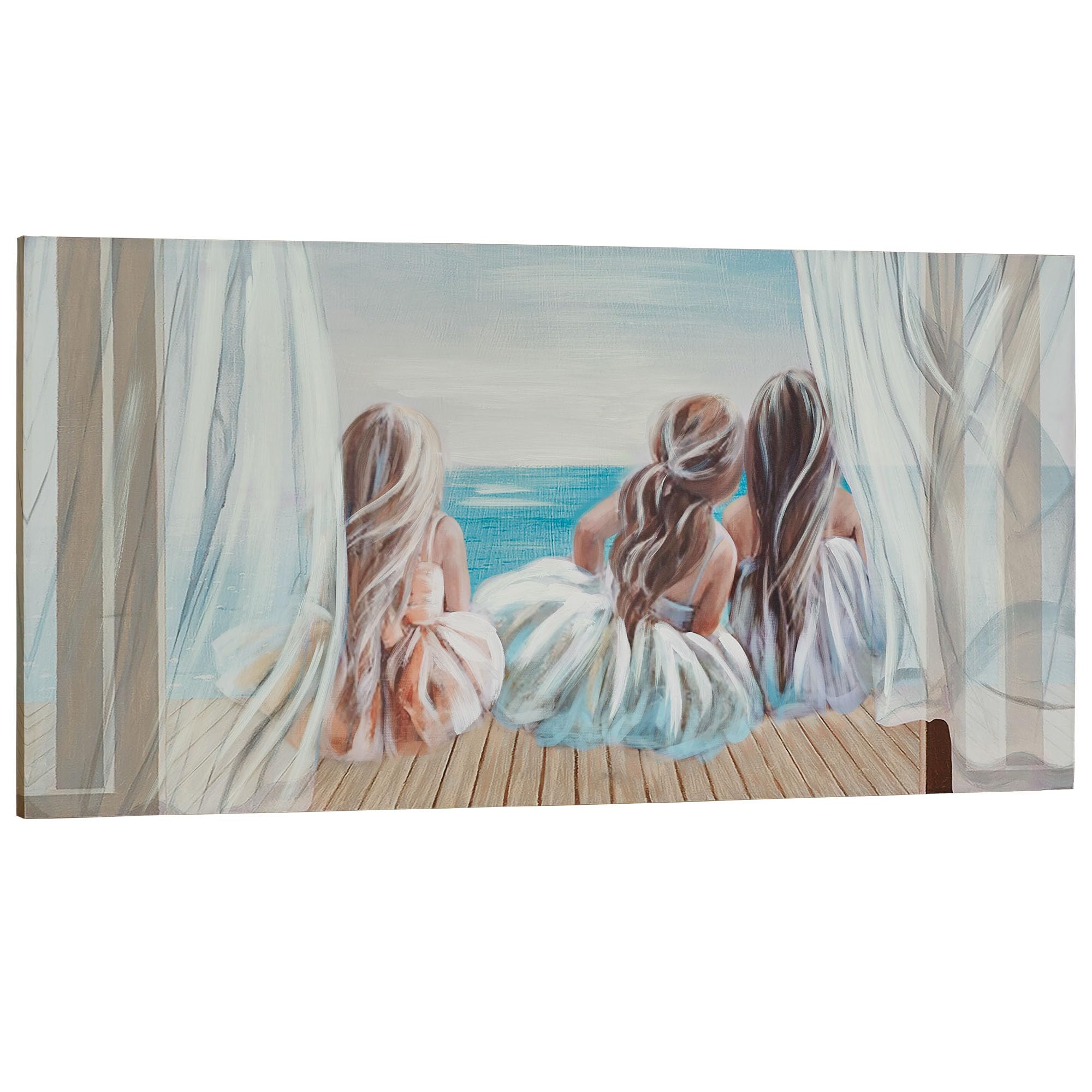 Amazon.com: Touch of Class Three Belles Sitting Girls by Ocean