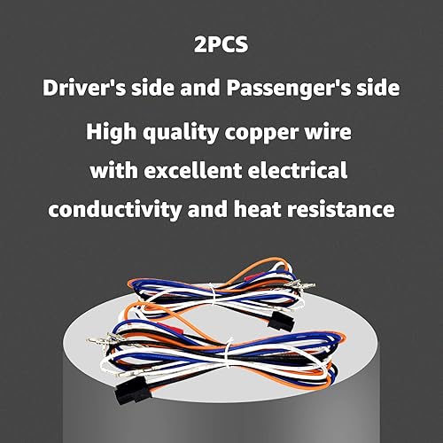 Miniatura 7 de Kit de Cableado para Espejos de Remolque Compatible con Chevrolet Chevy Silverado GMC Sierra 1500 2500 HD Sierra Camioneta 2014-2018 Luces de Señal