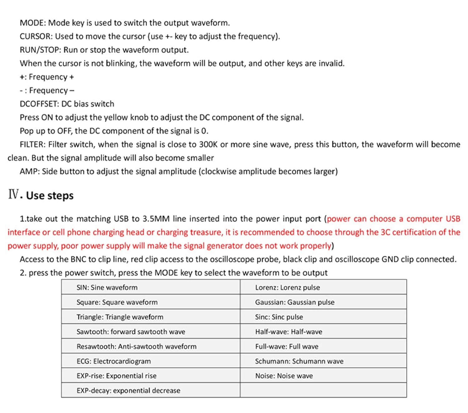 0.01Hz-500kHz DDS Signal Generator, Schumann Resonance Generator, Portable Frequency Generator with 15 Waveforms for Oscilloscope Calibration Electronic Testing Audio Stress Test, AC/DC Power