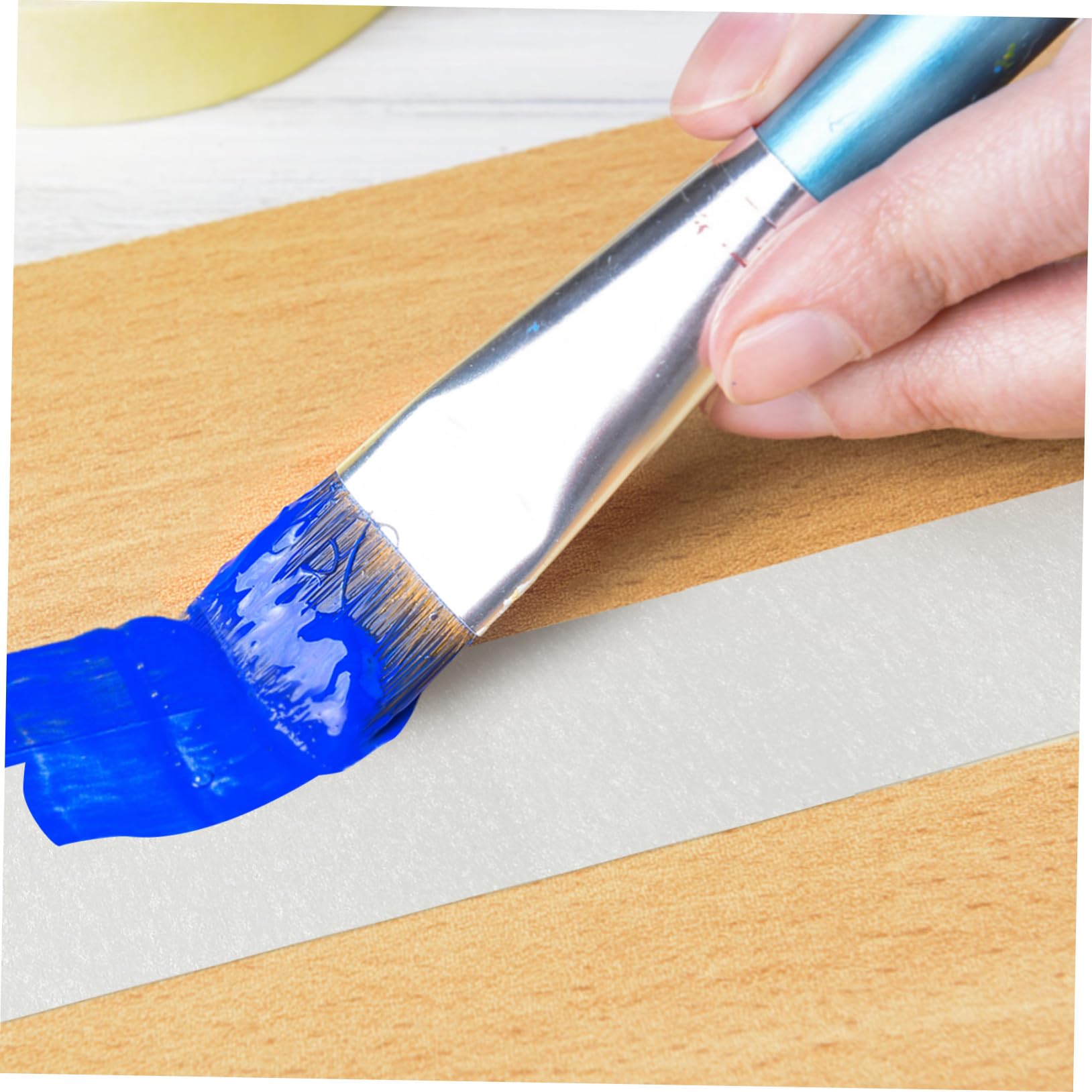 6 Rouleaux Ruban de Masquage Blanc Adhésif pour Peinture et Bricolage Papier de Masquage Résistant pour Projets Artistiques et Travaux de